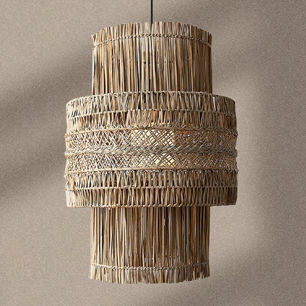 Wabi Sabi Rattan Light Fixture