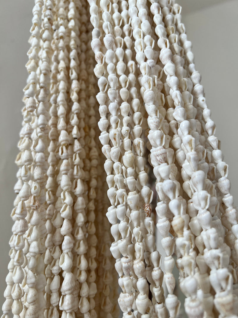 Dainty Pearly White Mini Shell Curtain Strands