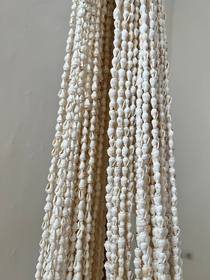 Dainty Pearly White Mini Shell Curtain Strands