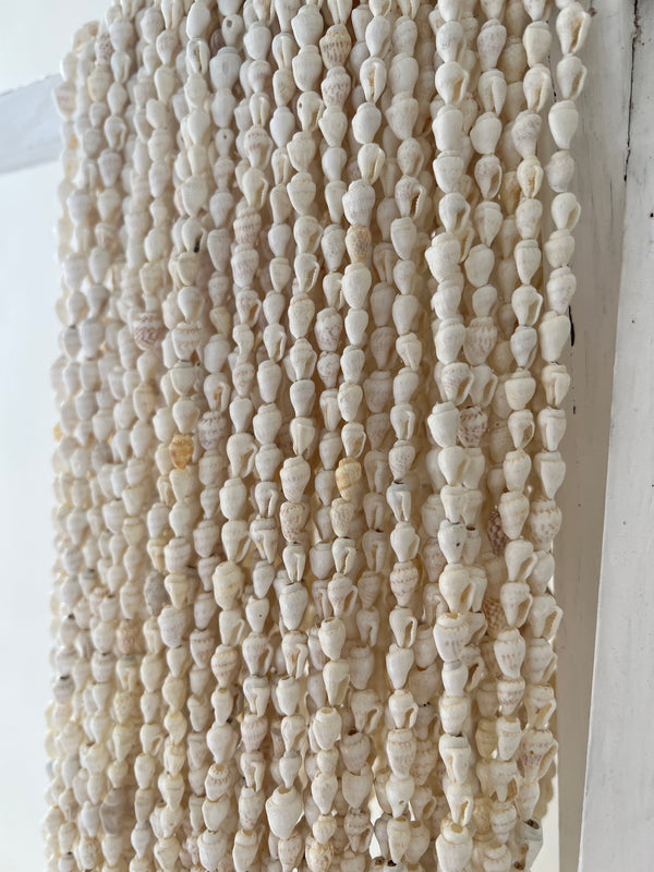 Dainty Pearly White Mini Shell Curtain Strands