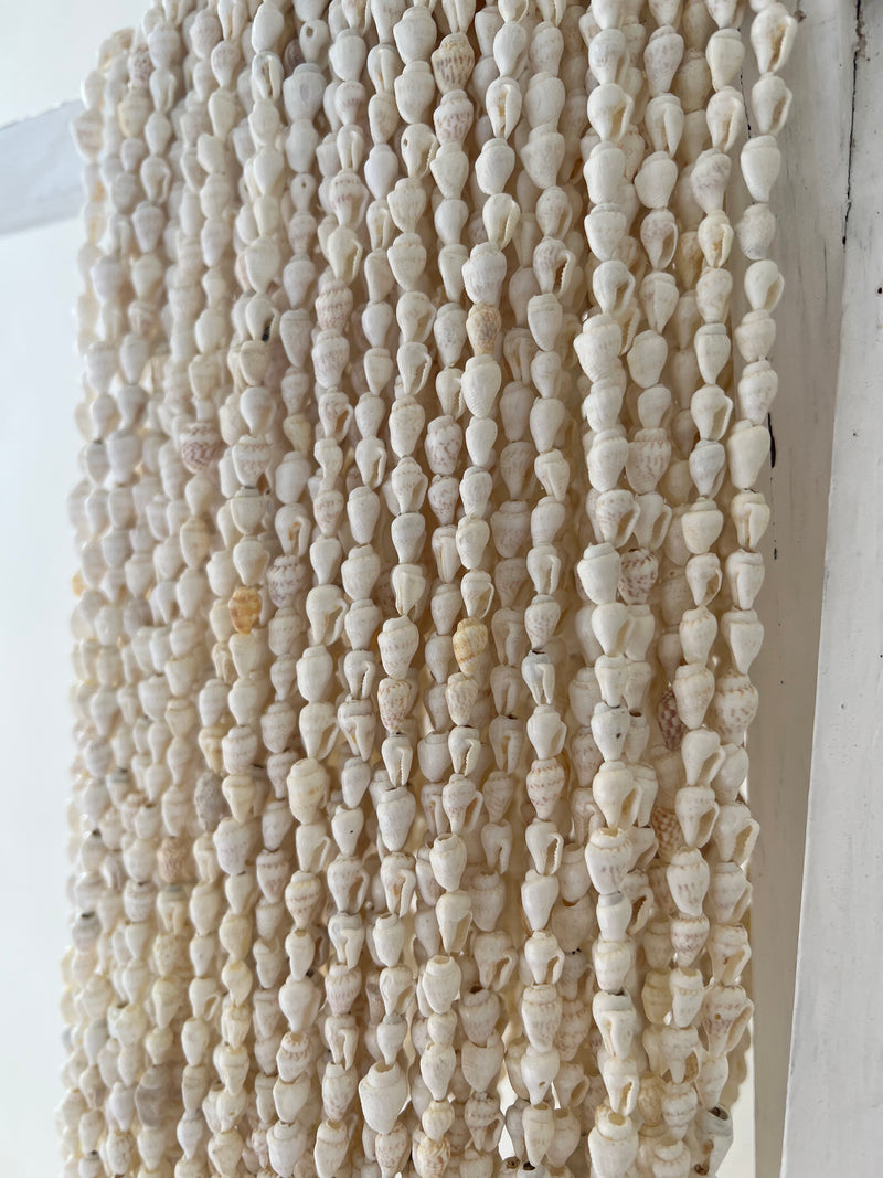 Dainty Pearly White Mini Shell Curtain Strands