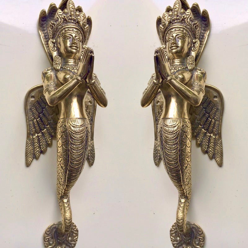 Queen Brass Statues / Door Pulls / Door Handles