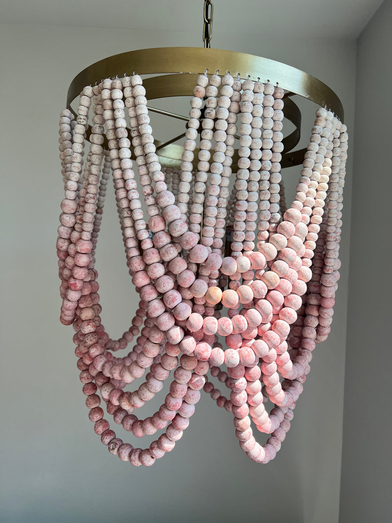 FEATURED: Pink Ombre Tiered Beaded Chandelier (only one)