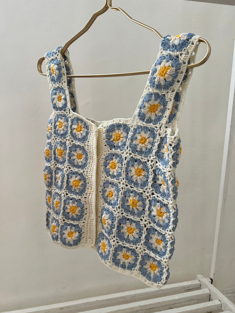 DAISY ~ Flower Crochet Tank