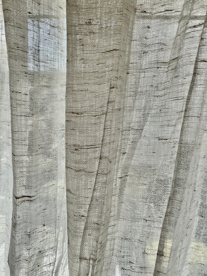 Sheer Curtains in Textured Linen/Cotton