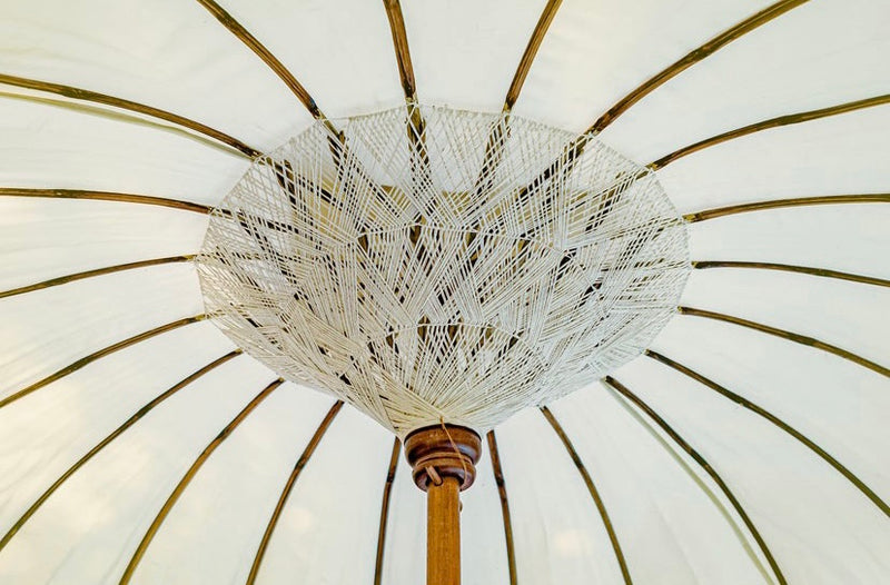 Garden Umbrella with Tassels and Gold Heart Trinkets