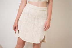 LEAH ~ Short Skirt and Bra Top Set in Hemp