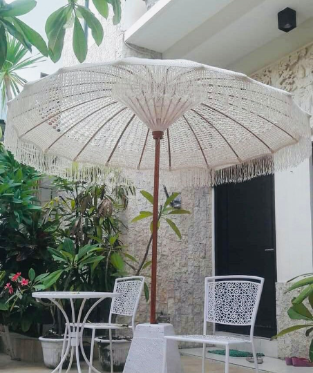 Cotton Crochet Boho Umbrella