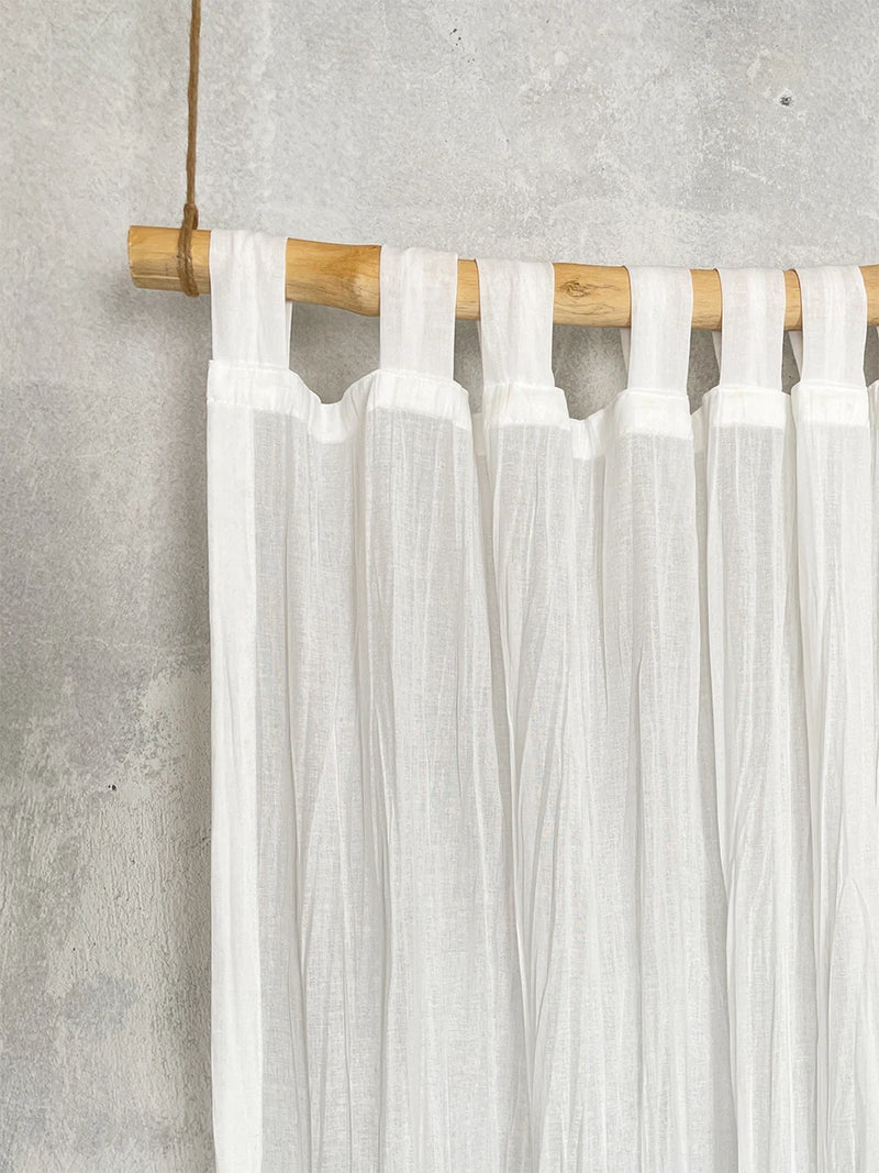 Sheer Curtains in Textured Linen/Cotton